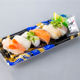 塩レモンで食べる握り寿司