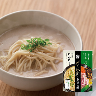 〆で味変 とんこつ鍋にんにく